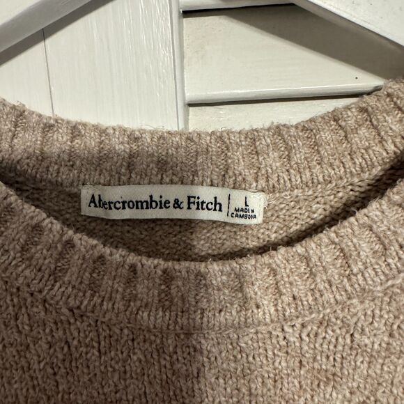 ABERCROMBIE & FITCH SWEATER MINIMALIST ACADEMIA PREPPY TEE SZ L - Picture 2 of 3